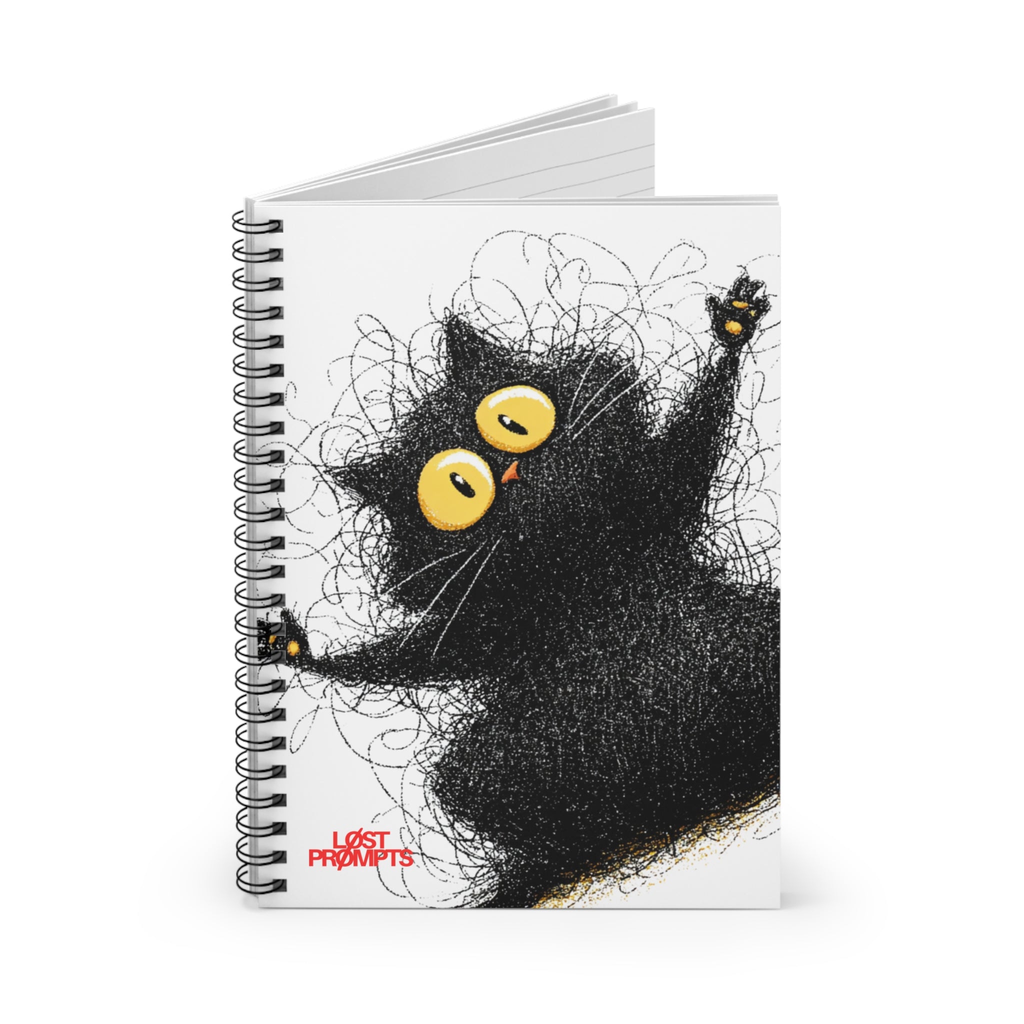 Cute Cat Spiral Notebook - Perfect for Notes, Journaling, Sketching, School, Gifts