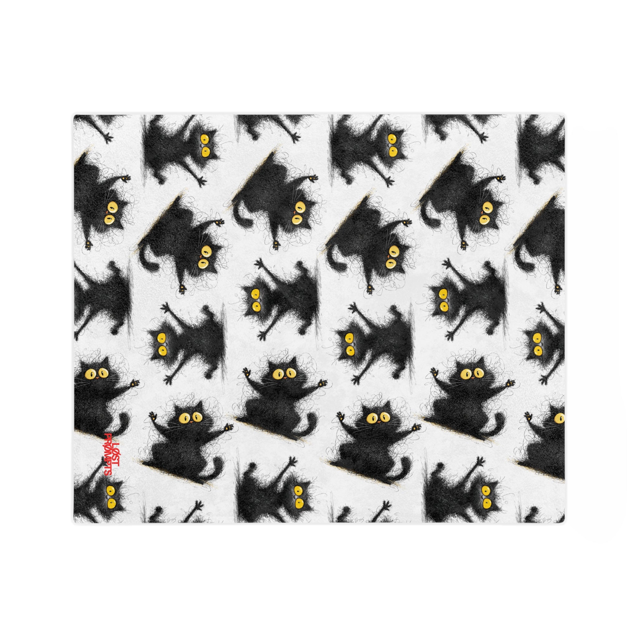 Cozy Cat Print Blanket for Cat Lovers, Soft Microfiber Throw, Ideal for Halloween Decor, Gift for Pet Owners, Snuggly Comforter