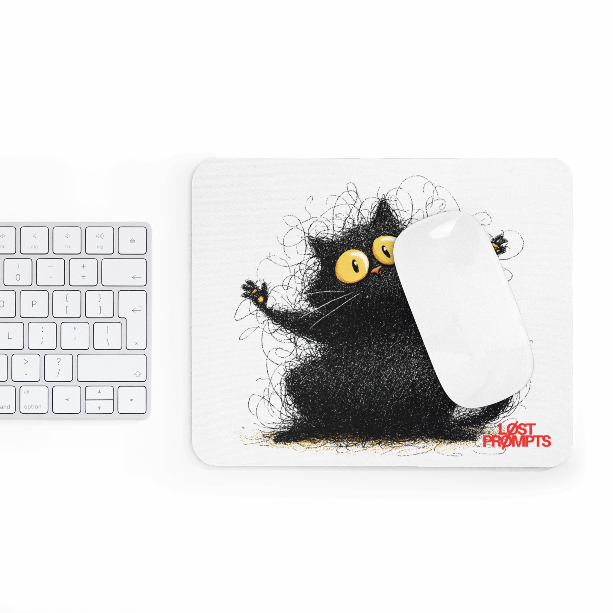 Fun Cat Mouse Pad, Cute Cat Office Accessories, Birthday Gift for Cat Lovers, Cartoon Cat Decor, Unique Desk Supplies, Pet Lover Gift