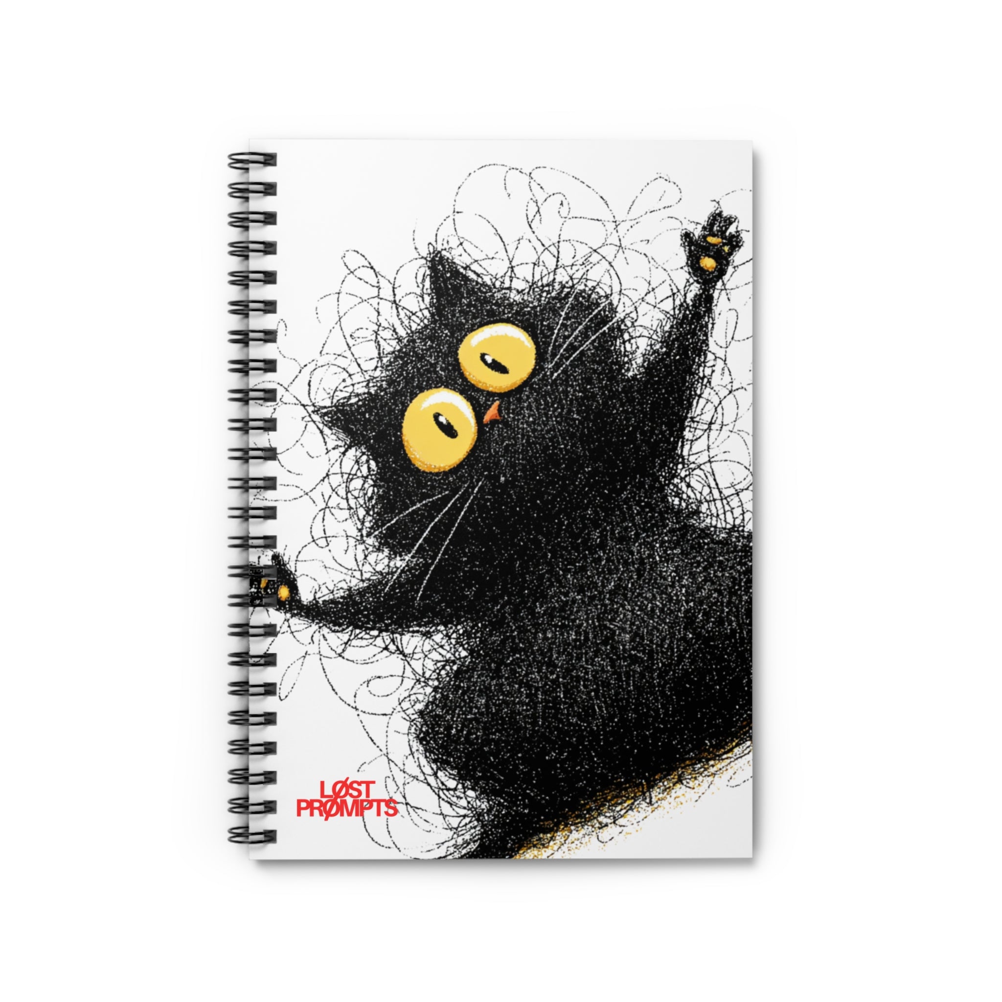 Cute Cat Spiral Notebook - Perfect for Notes, Journaling, Sketching, School, Gifts