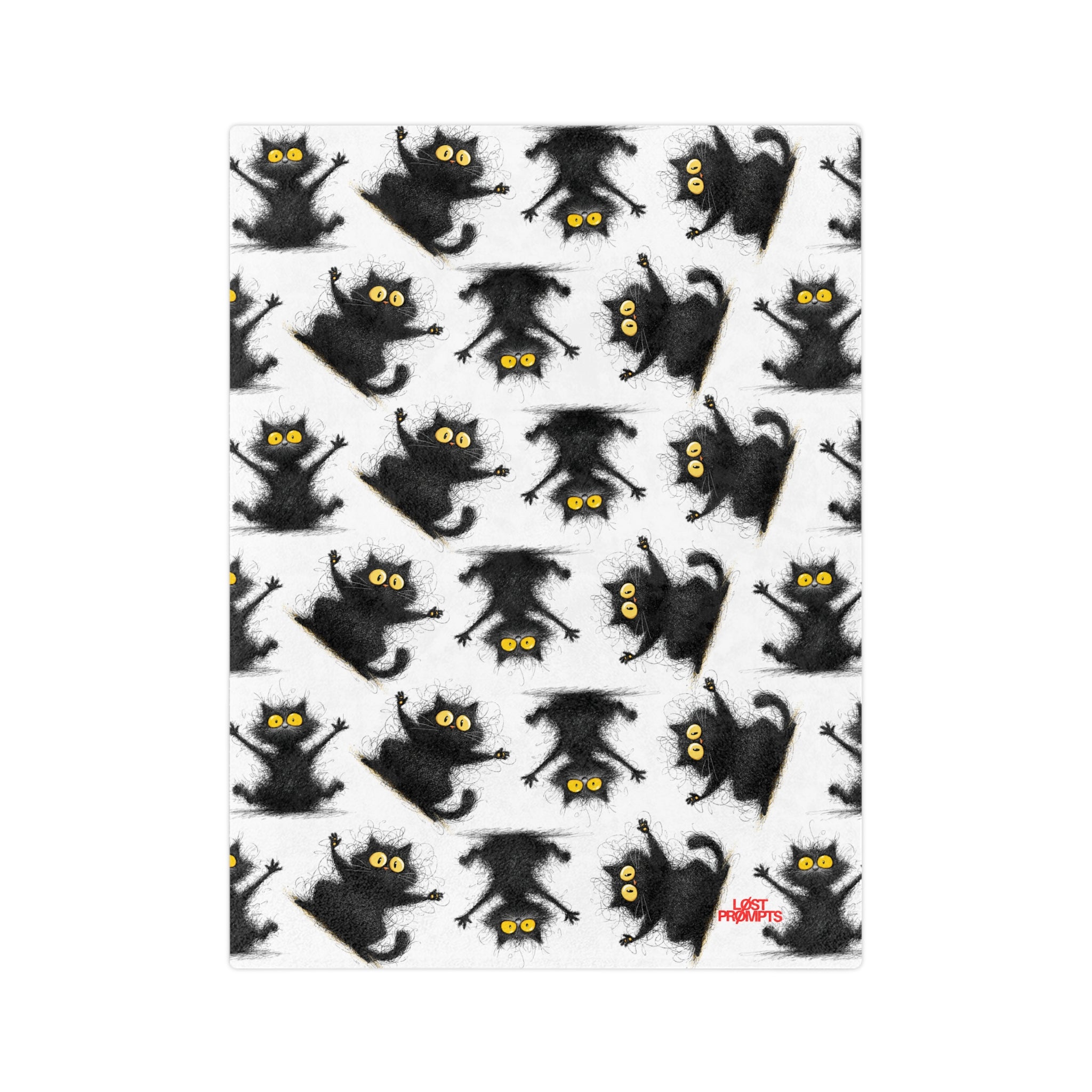 Cozy Cat Print Blanket for Cat Lovers, Soft Microfiber Throw, Ideal for Halloween Decor, Gift for Pet Owners, Snuggly Comforter