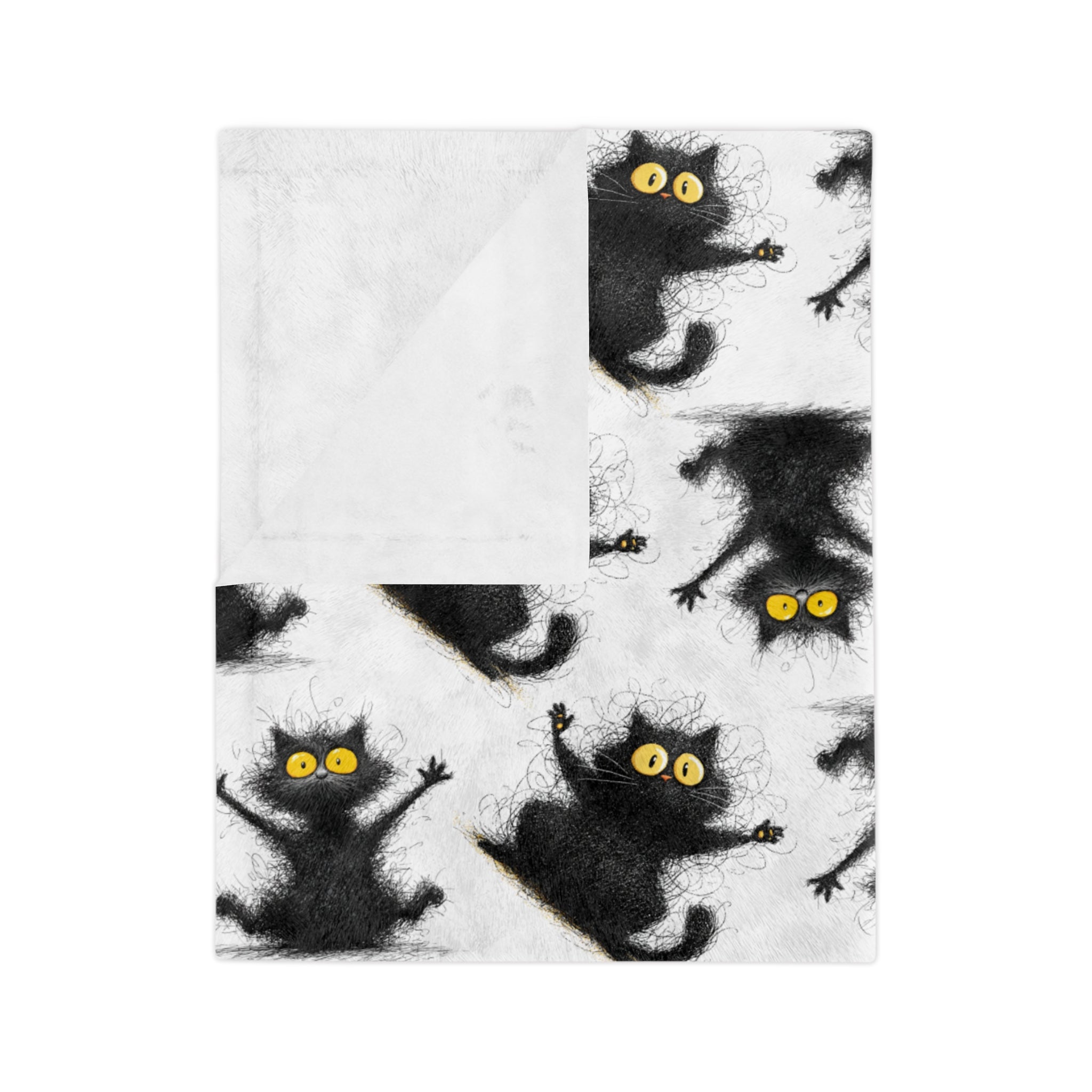 Cozy Cat Print Blanket for Cat Lovers, Soft Microfiber Throw, Ideal for Halloween Decor, Gift for Pet Owners, Snuggly Comforter