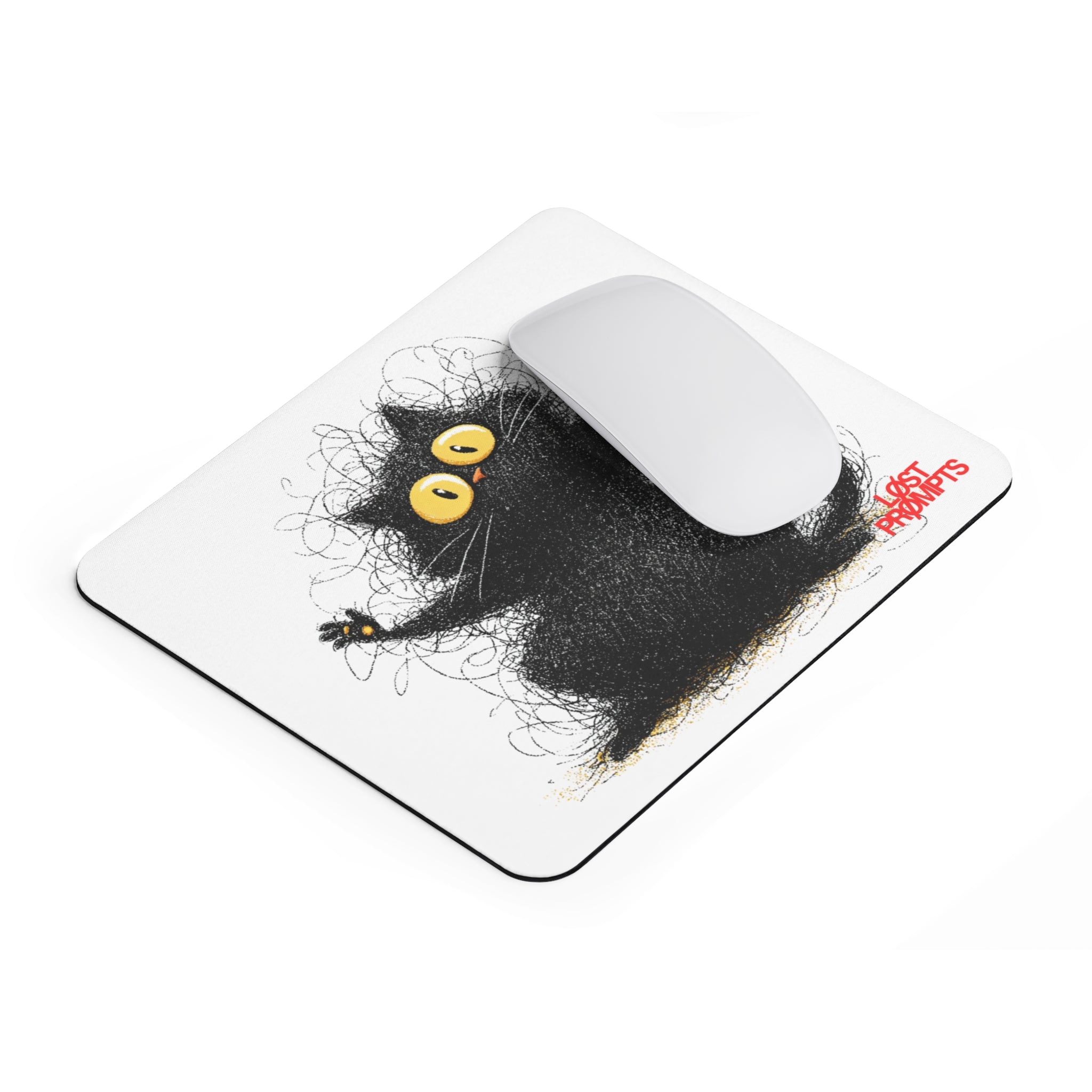 Fun Cat Mouse Pad, Cute Cat Office Accessories, Birthday Gift for Cat Lovers, Cartoon Cat Decor, Unique Desk Supplies, Pet Lover Gift