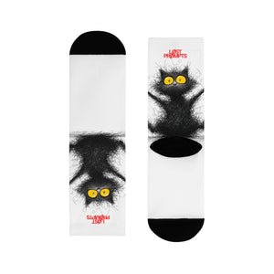 Szellemes macskás zoknik - Vidám és kényelmes zoknik, aranyos ajándék macskabarátoknak, egyedi divatkiegészítő, tökéletes születésnapra, Halloweenre, ajándékozásra