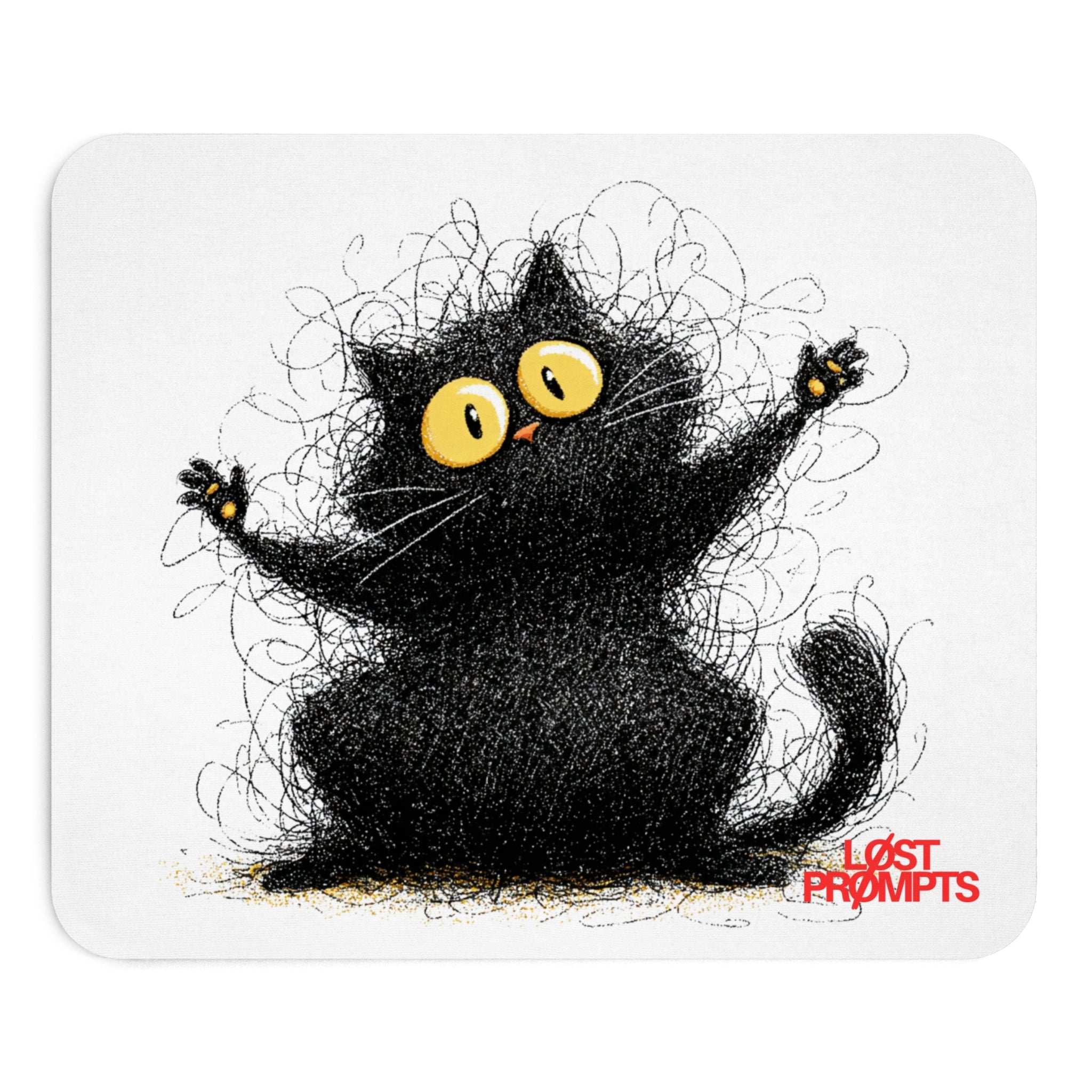 Fun Cat Mouse Pad, Cute Cat Office Accessories, Birthday Gift for Cat Lovers, Cartoon Cat Decor, Unique Desk Supplies, Pet Lover Gift