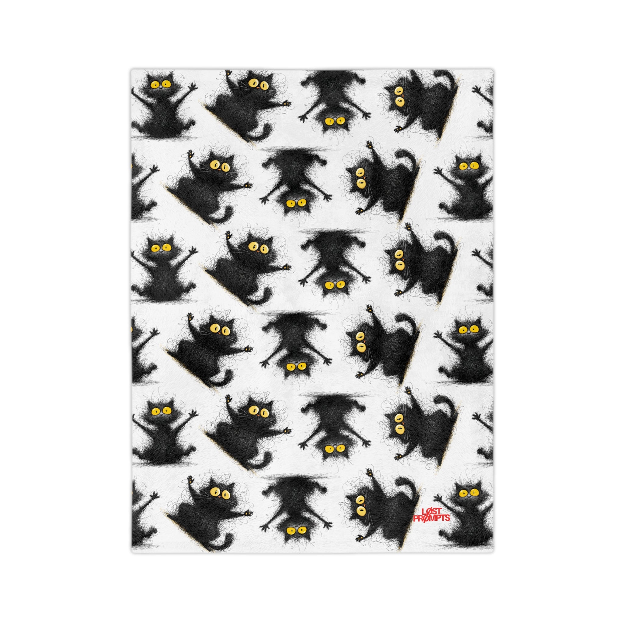 Cozy Cat Print Blanket for Cat Lovers, Soft Microfiber Throw, Ideal for Halloween Decor, Gift for Pet Owners, Snuggly Comforter